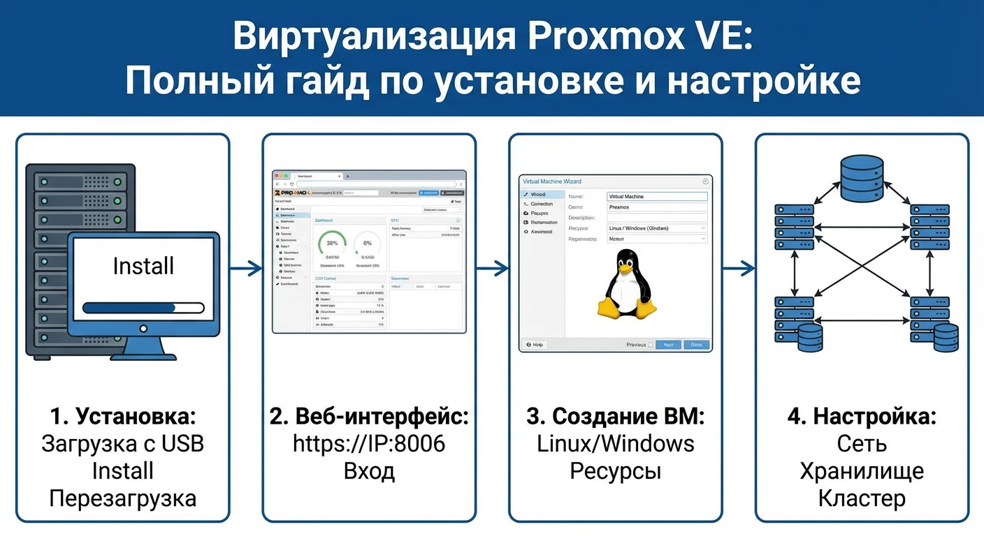 Виртуализация Proxmox VE: Полный гайд по установке и настройке